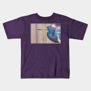 Tricolored Heron in Neck Tucked Pose Kids T-Shirt